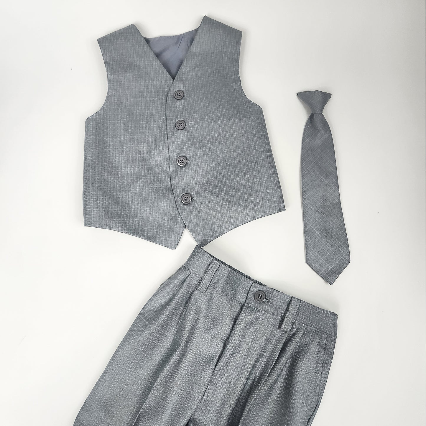 Aiden Four Piece Vest Set (Gray/White)