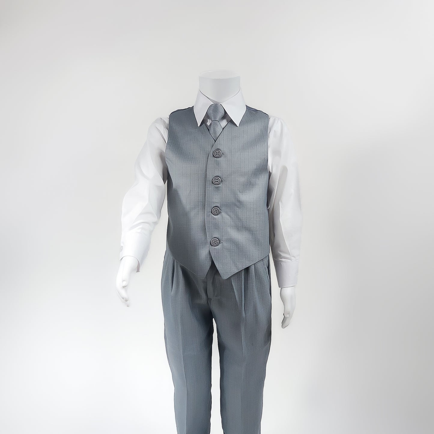 Aiden Four Piece Vest Set (Gray/White)