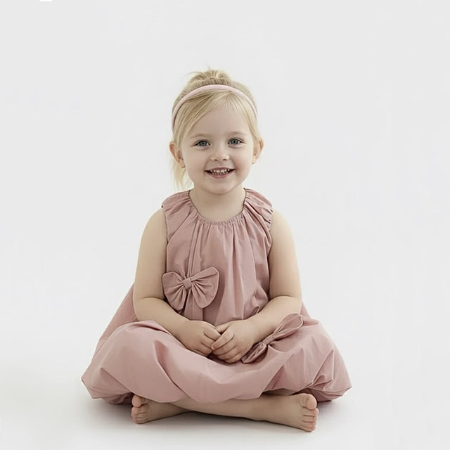 Cute Bow Baby Dress – 100% Cotton